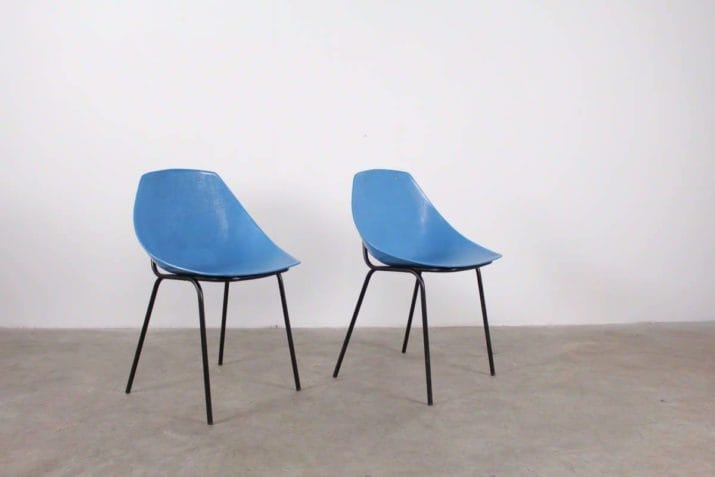 Pair of "Coquille" chairs - Pierre Guariche
