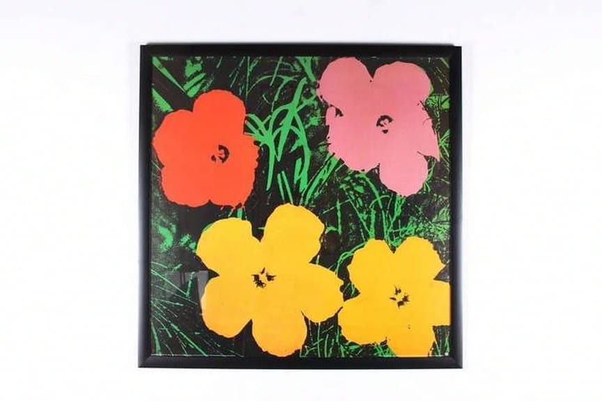Color silk-screen print "Flowers" - After Andy Warhol