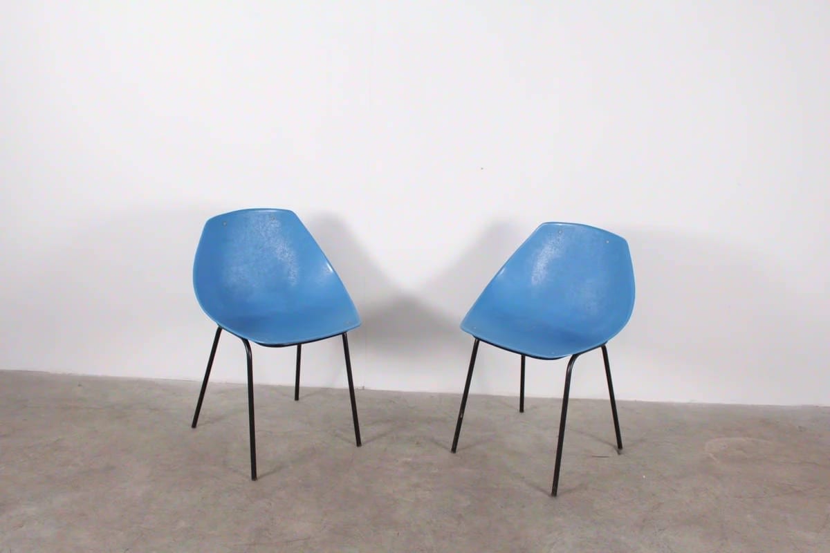 Pair of "Coquille" chairs - Pierre Guariche