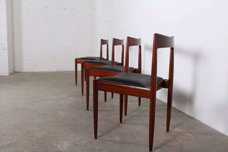 4 "ASTRID" rosewood chairs