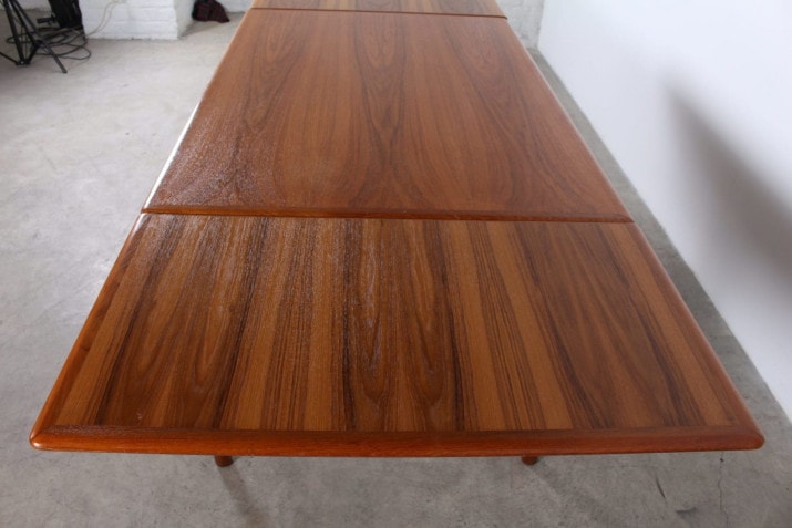 Teak table with extensions