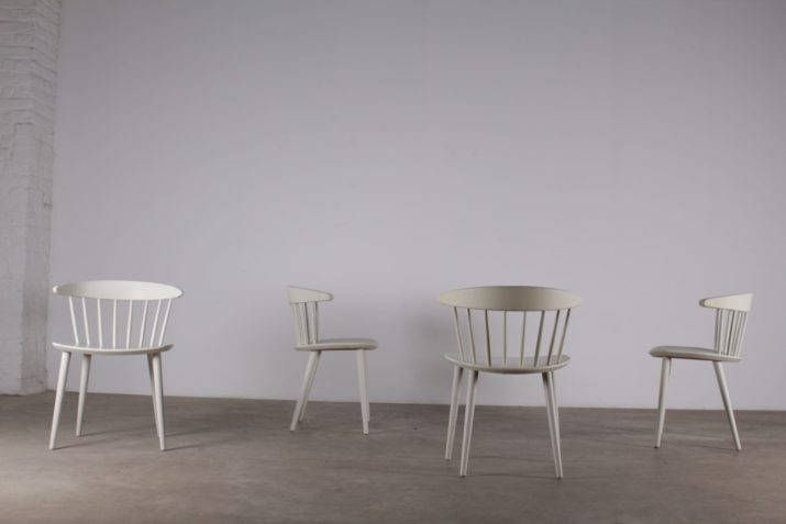 4 white chairs FDB MOBLER Denmark