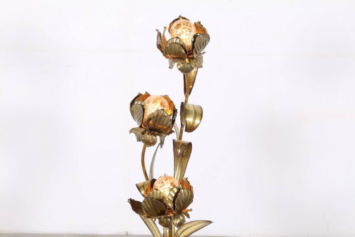IMG lampe fleurs maison jansen paris vintage laiton 3