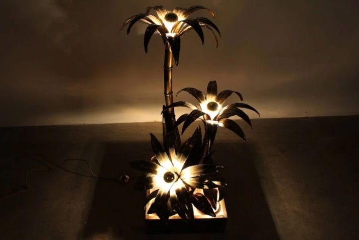 Rare "palm tree" lamp - Maison Jansen Paris