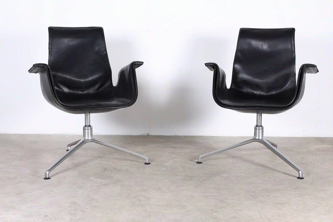 TULIP" chair pair - Preben Fabricius & Jorgen Kastholm for KILL INTERNATIONAL