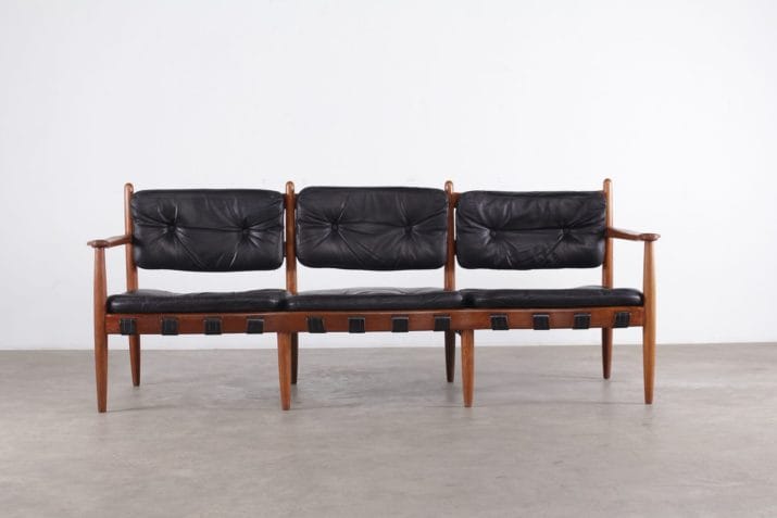 banquette sofa scandinave style norell cuir noir 2