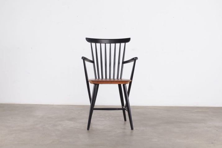 chaise fauteuil vintage barreaux noirs style tapiovaara 3