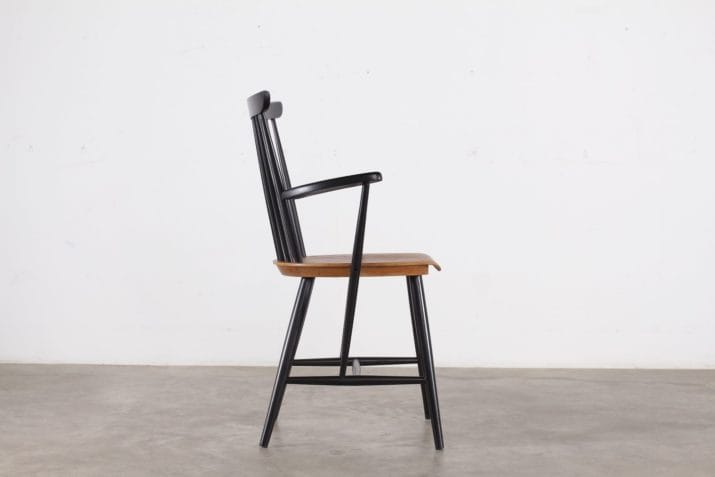 chaise fauteuil vintage barreaux noirs style tapiovaara 4