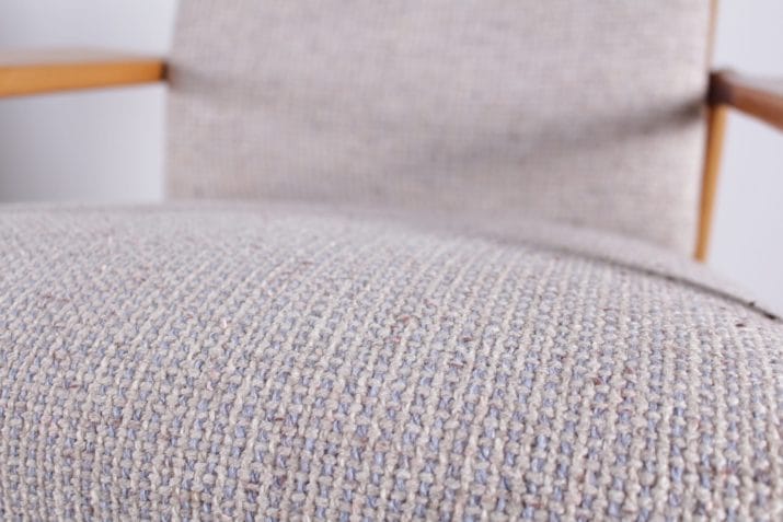 fauteuils scandinaves vintage tissus laine clair 5