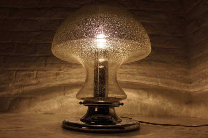 lampe vintage champignon verre bullé baum leuchten 3