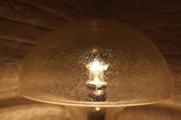 Mushroom lamp in bubble glass 1970