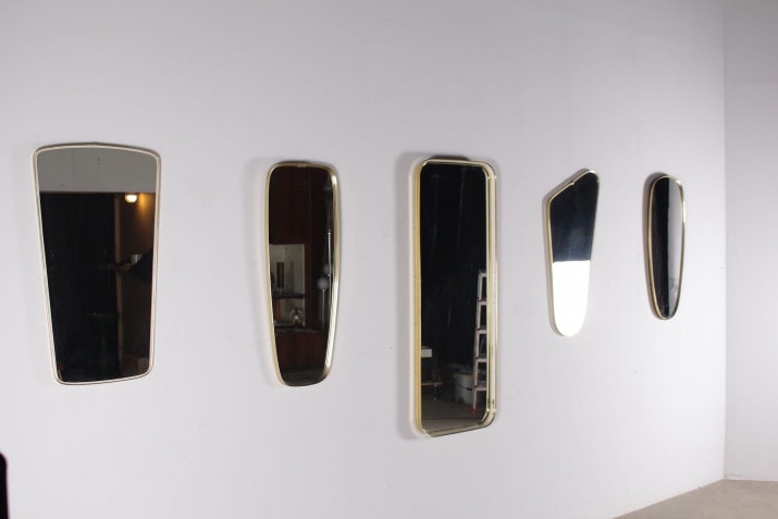 Mirrors 50's / 60's brass contours