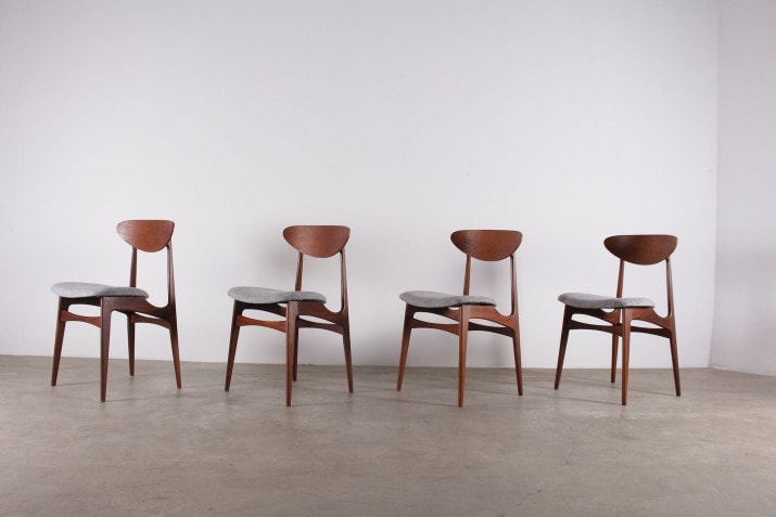 4 Danish teak chairs