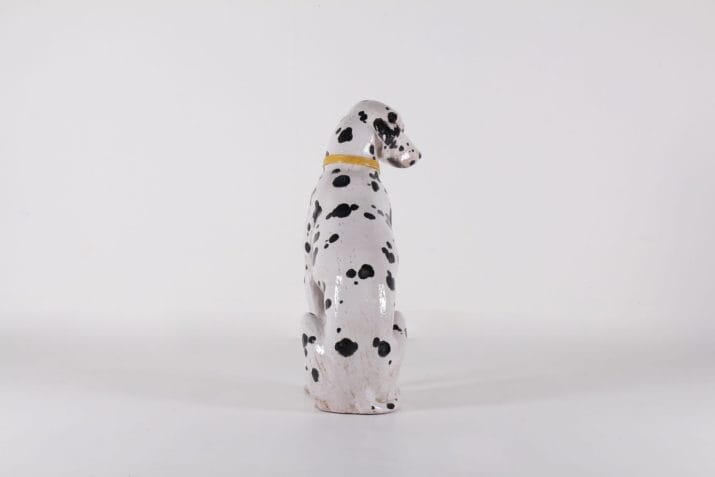 chien ceramique terracotta dalmatien vintage italie 6