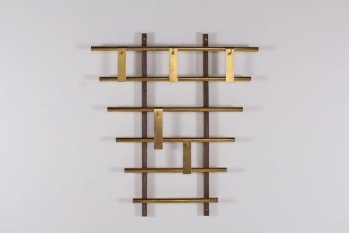 Wall coat rack in the style of Jules Wabbes