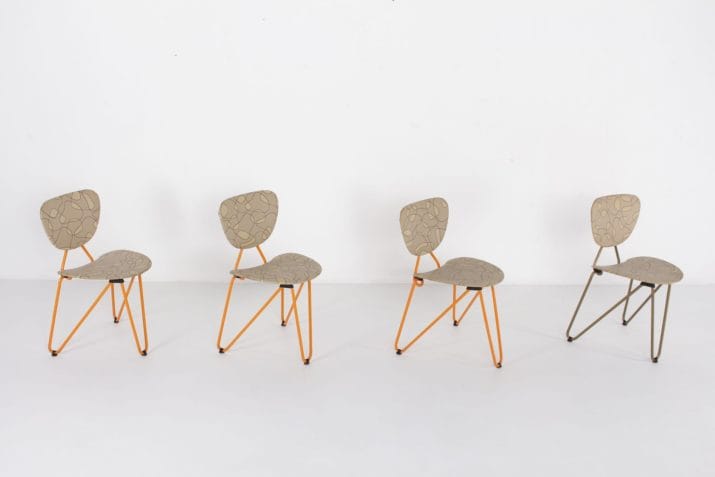 4 "vrije vorm" stoelen