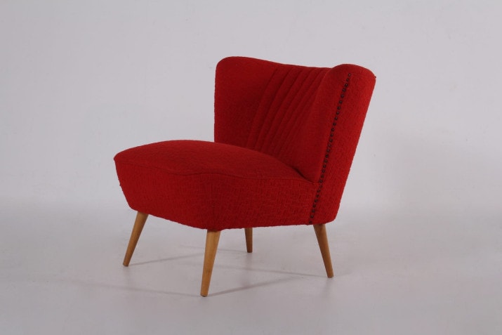 fauteuil chauffeuse cocktail tissus corail 2