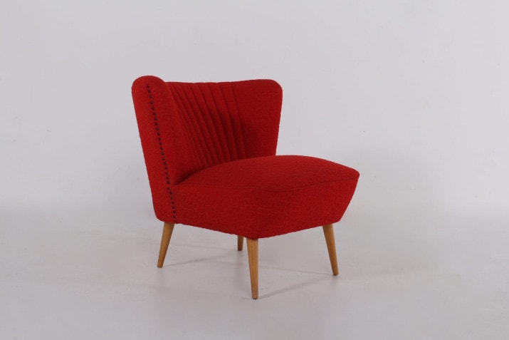 fauteuil chauffeuse cocktail tissus corail 3