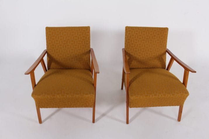 fauteuils tissus ocre HG vintage 4