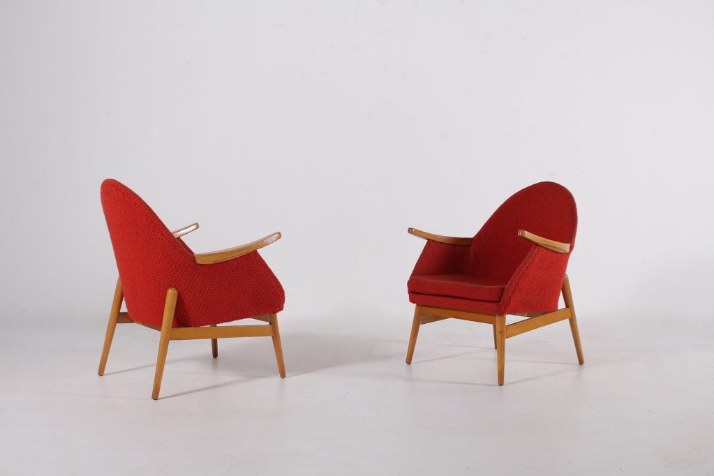 fauteuils vintage HG tissus corail europe 1