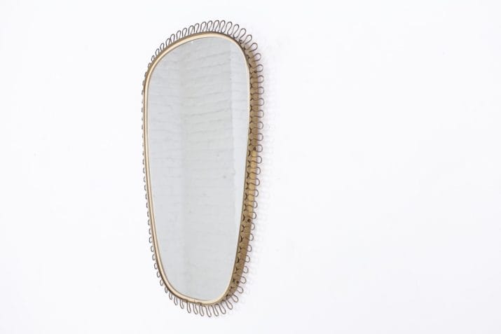 Oval mirror in brass Josef Frank