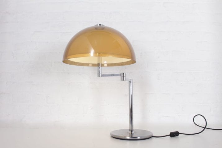 lampe vintage articulée chrome double reflecteur 6