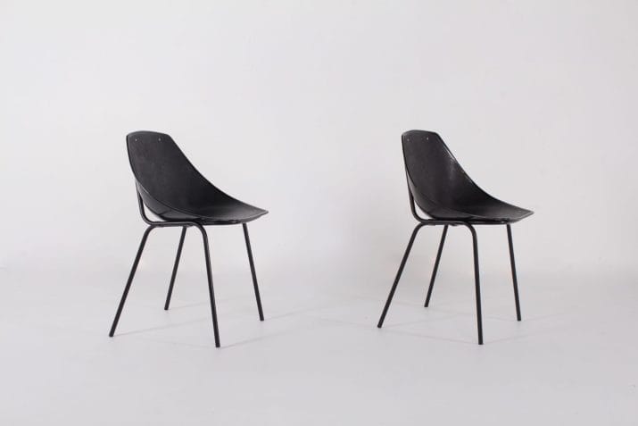 2 Pierre Guariche "shell" chairs