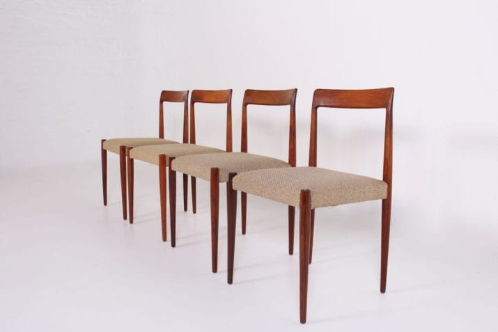 4 Scandinavian chairs in rosewood