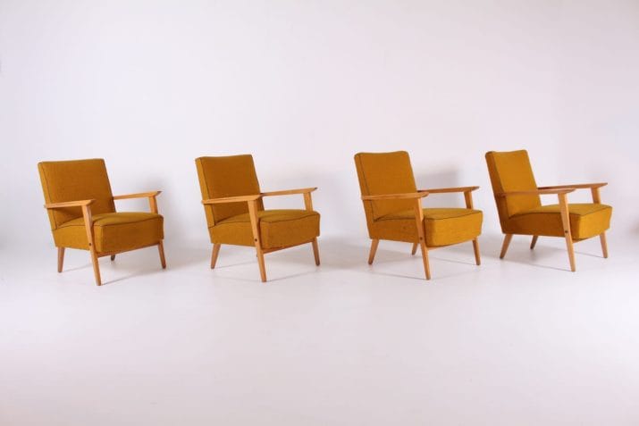 4 fauteuils uit de jaren 60