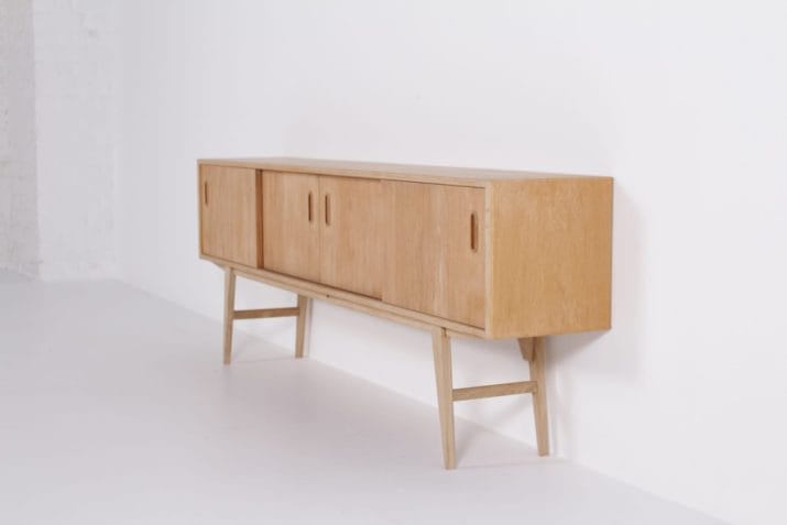 Low sideboard with sliding doors