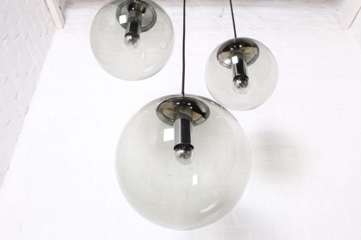 3 glass globes suspensions 1970