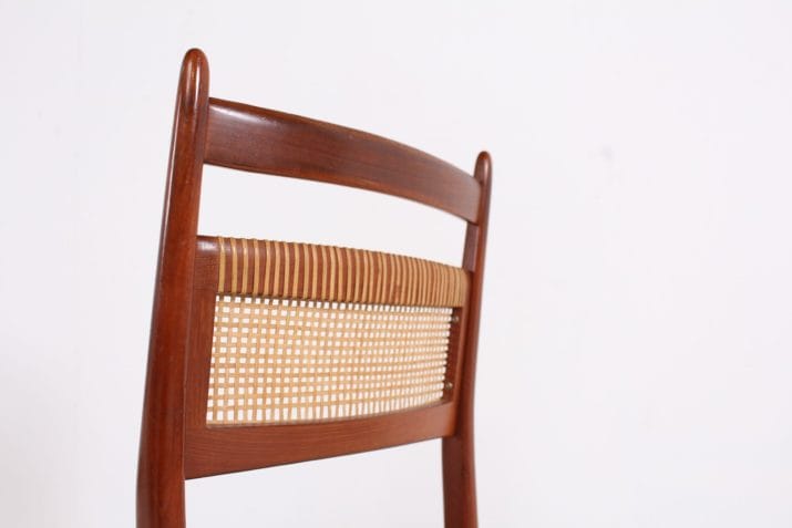 4 Scandinavian chairs with cane backs