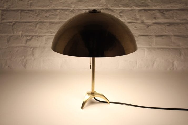 Solid brass tripod lamp