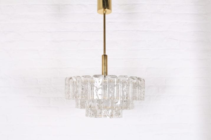 Doria, Brass chandelier with 3 rows