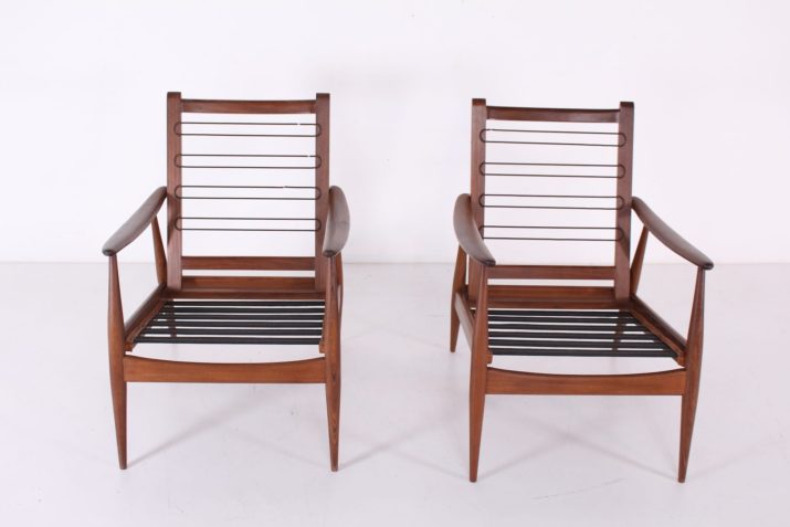 Scandinavische rozenhout fauteuils