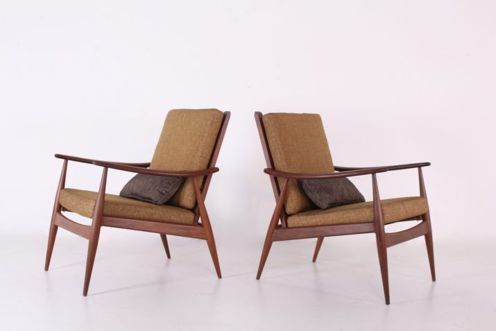 Scandinavische rozenhout fauteuils