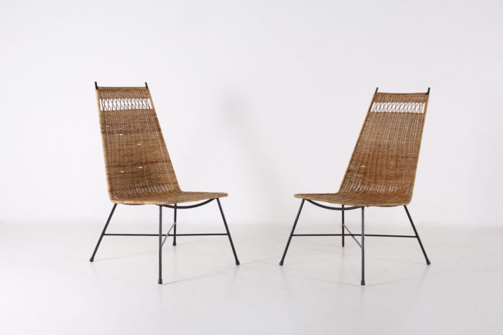 Paar lage stoelen 1950