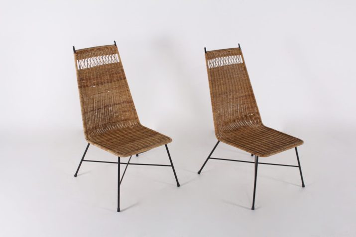 Paar lage stoelen 1950
