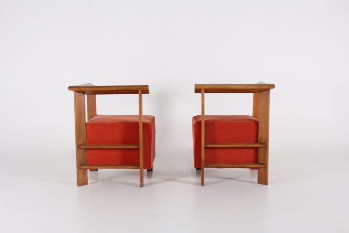 fauteuils coin velours orange corailIMG 9302