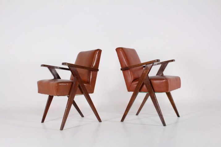 Pair of compass chairs 1950's