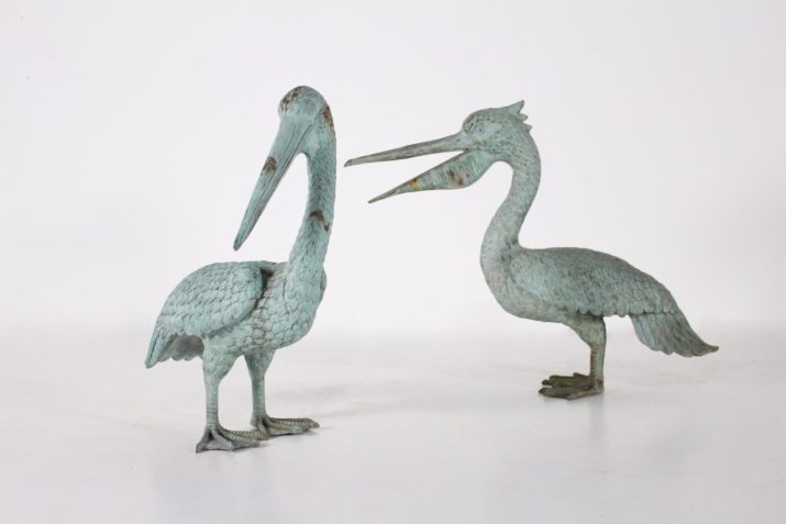 sculptures pelicans métal patine bronzeIMG 0137