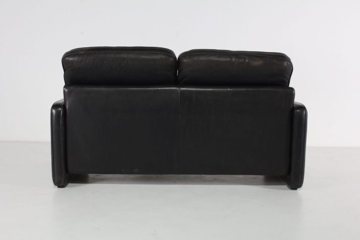 Black leather sofa from Sede Exclusive 1970's