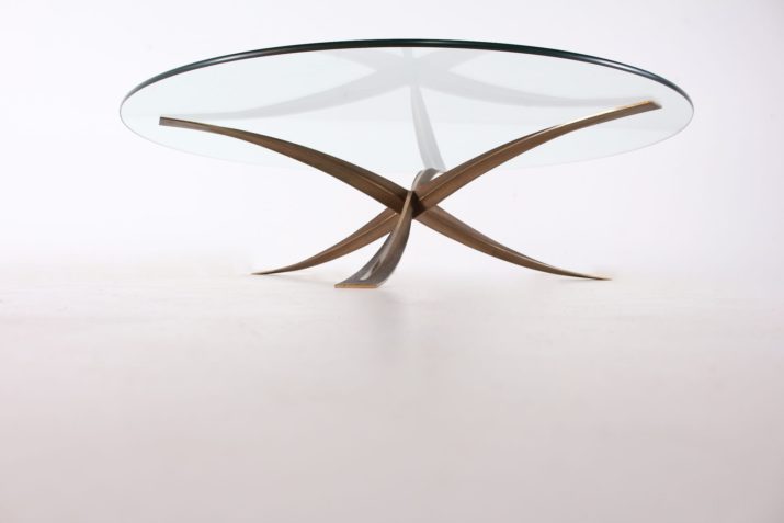 Bronze coffee table Michel Mangematin