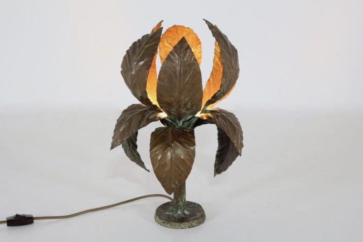 lampe fleur cuivre brutalisteIMG 1735