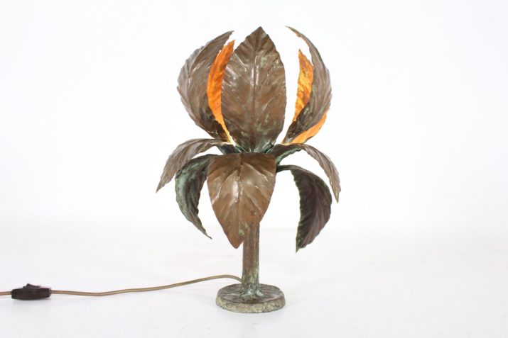 lampe fleur cuivre brutalisteIMG 1736