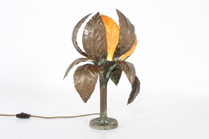 lampe fleur cuivre brutalisteIMG 1737