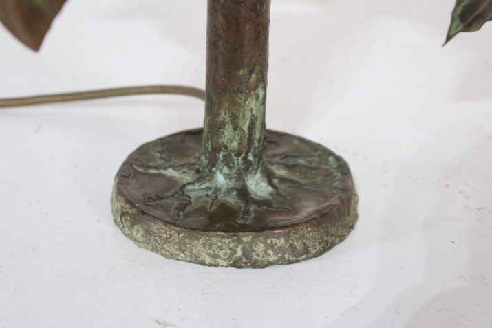 lampe fleur cuivre brutalisteIMG 1739