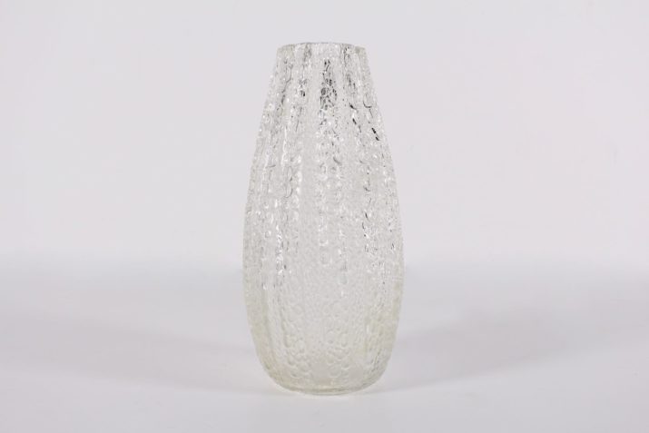 Important Brutalist crystal vase