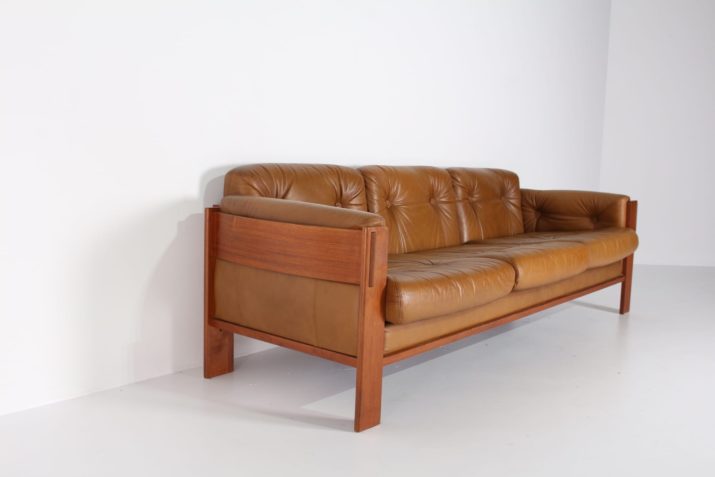 3 seater leather sofa cognac JYDSK Denmark