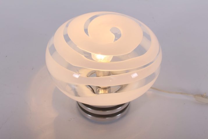 Spiral opaline lamp Murano style